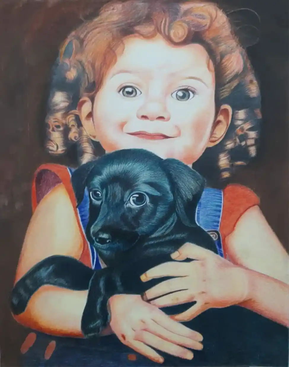 Little Guardian, Pencil art, Realistic, Home decor, Wall decor, Artwork, Handpainted, Art, Painting, VistaPallette